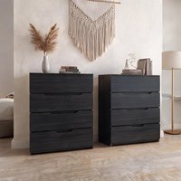 SUNCREAT Modern Bedroom Combo Dressers with Spacious Drawers in Brown Particle Board Finish one_size | IWVYSE6XGOF6