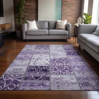 Addison Rugs Chantille ACN566PP 10 x 14 (ft) Polyester Purple Rectangular Indoor/Outdoor Machine washable Area rug | ACN566PP10X14