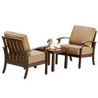 Royal Garden Forest Glen 3 -Piece Patio Conversation Set with Tan Cushions | LAKCST301