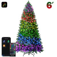 Avacube Smart RGB Programmable 6-ft Fir Pre-lit Artificial Christmas Tree with LED Lights | ABSL2065