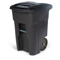 Toter 48 Gallon Brownstone Plastic Wheeled Indoor/Outdoor Hinged Lid Trash Can | ANA48-00BST