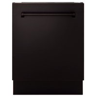 ZLINE KITCHEN & BATH Tallac 24-in Top Control Built-in Dishwasher ( Stainless Steel Tub with Oil Rubbed Bronze Panel ) With Third Rack, Smart Wash
