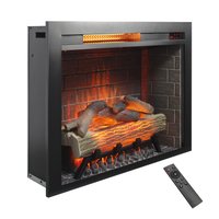 SINOFURN 27.8-in Black For TV Stand Electric Fireplace Insert | SYC070082BK