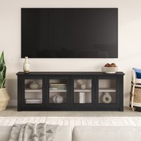 Hailey Home Thornwell Transitional Black Grain/Alder White 70-in W TV stand ( Accommodates TVs more than 70-in ) | TV2300