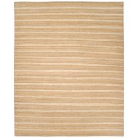 Solo Rugs Transitional Jute 5 x 8 (ft) Loomed Cotton/Jute Natural Rectangular Indoor Stripe Professionally Clean Only Area rug in Brown