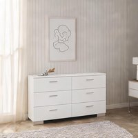 SunJet Bedroom Dressers and Chests and with Gloss White Wood Storage and Drawers Metal Frame one_size | 1R6MP5PLL5H2