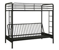 DHP Easton Black Twin over futon Bunk Bed | DE42842