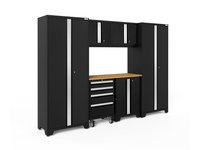 NewAge Products Bold 108-in W x 76.75-in H x 18-in D 6 -Cabinets Steel Black Garage Storage System one_size | 63054