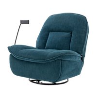 Clihome Green Chenille Upholstered Tufted Swivel Powered Reclining Recliner | CL-QN8050-GR