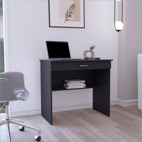 SunJet Desks Compact Writing Workstation with Drawer Lower Shelf 31.5W Black Engineered Wood one_size | YXPB5XX4PRONO