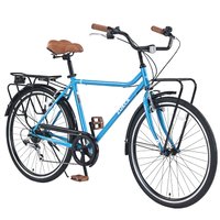 Vynxaria Blue 26 Inch Retro Bicycle with 7 Speed Gears Leather | LEXY0017-DJZXC-BUD26