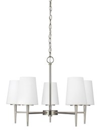 Generation Lighting Driscoll 5 -Light Brushed Nickel Modern/contemporary For Use in Dining Rooms, Foyers, Kitchens, Chandelier | 3140405EN3-962