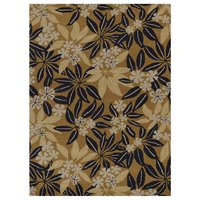 Rugsotic Carpets HAND TUFTED WOOL ECO-FRIENDLY AREA RUGS - 9'x12' Rectangle Shape Gold Color Floral Modern Design High Pile Thick Handmade Anti Skid