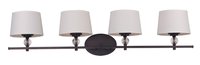 Maxim Lighting Rondo 36.25-in 4 Light Oil-rubbed Bronze Transitional Bathroom Vanity light | 12764WTOI
