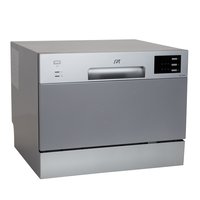 SPT 22-in Portable Countertop dishwasher ( Stainless steel ) 6 Place Settings with Condensation Dry 55-Decibel Standard Sound Level | SD-2225DSB