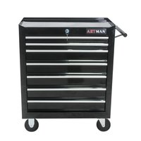 Tatayosi 7-Drawer Multifunctional Tool Cart with Wheels BLACK one_size | DJ-107325