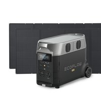 EcoFlow DELTA Pro with 2pcs 400W Solar Panels 3600 -Watts Portable Power Station 2 Solar Panels Included in Black | DELTAPRO-400W2-US