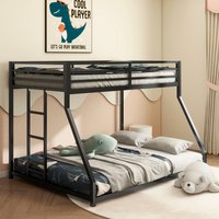 Fun Orange Black Twin over queen Bunk Bed | FUNS3BE04