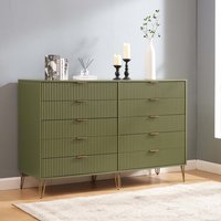 Manhattan Comfort Olive Green 10 -Drawer Standard dresser | DR004-OG