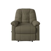 Siavonce Grey Microsuede Upholstered Recliner in Gray | XH252333