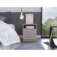 Blisstyle Brookeline 2 Drawer 1 Shelf Rectangle Nightstand Light Grey Modern Farmhouse Bedroom Nightstands End Tables Living Room one_size | NS190