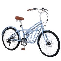 LOVMOR 24 Inch Commuter Bike 6 Speed Steel Frame Multi Colors Adult | SF-WO-W1019P352638