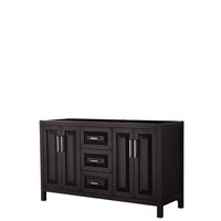 Wyndham Collection Daria 60-in Dark Espresso with Polished Chrome Trim Bathroom Vanity Base Cabinet without Top in Brown | WCV252560DDECXSXXMXX
