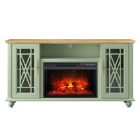 Festivo Farmhouse/Rustic Green 61-in W TV stand ( Accommodates TVs up to 65-in ) | FTS24165