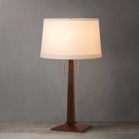 NOVA of California Table lamp 31-in Brushed Brass LED On/Off switch Buffet Table Lamp with Linen Shade | 1010251DW