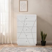 SUNCREAT Bedroom White Wood Dressers and Chests and 31.3 x 18.4 x 51 in featuring Storage | 9WRCP80QHOK8