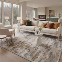 BAVNI 10X14 Area Rugs for Living Room Machine Washable Non Slip Backing Low Pile Lightweight Geometric Print Area Rug for Bedroom Dining Room Home