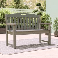 Trex Outdoor Furniture Yacht Club 47.5-in W x 36.0-in H Stepping Stone Plastic Garden Bench | TXB48SS