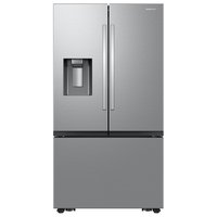 Samsung Standard-Depth Mega Capacity 30.5-cu ft 3 -Door Smart Compatible French Door Refrigerator with Triple Ice Maker with Water and Ice Dispenser