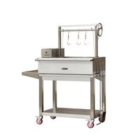 Prokan Grills Infinity SS304 Argentine Charcoal and Wood BBQ Grill 36.8-in W Stainless Steel Gaucho Charcoal Grill | ARCG304-S