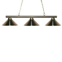 Z-Lite Sharp Shooter Brushed nickel Incandescent Medium base (E-26) Pool Table Lighting | 155-3BN-MBN