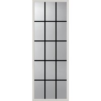 ODL Grills between glass 15 lite 22-in x 64-in Low-E Polypropylene Framed Front Door Glass Inserts in Black | 317987