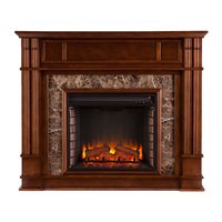 Boston Loft Furnishings 48-in W Whiskey maple TV Stand with LED Flat wall with Remote Control Included in Brown | ATG1239
