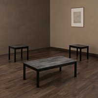 Watnature Luxury Contemporary 3-Piece Table Set with Slate Gray Faux Marble Tops - Includes Coffee Table 2 End Tables one_size | W7QNFBGJY5NW