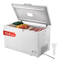 SVOPES Chest Freezer 12.8 Cu.ft / 345 L Large Deep Freezer and 4 Removable Baskets Freestanding Top Open Door Commercial Chest Freezers with Locking