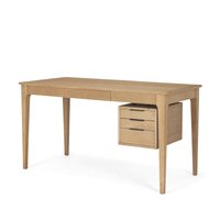 Mercana 55.1-in Brown Modern/Contemporary Oak Writing desk | 70891