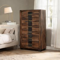 Naturefalls Dressers and Chests And - Solid Wood and MDF Chest with 5 Drawers and Full Extension Glides Brown 31.5 x 16.6 x 49.8 in | 38RVKP5AYJ17