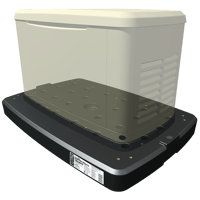 QwikProducts Qwikpad for Generators Universal- Generac/Honeywell/Kohler Base Pad in Black | QT8201
