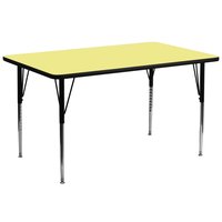 Flash Furniture Yellow Rectangular Kid's Play Table | 847254023177