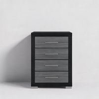 Naturefalls Dressers and Chests And - Two-Toned Double Dresser in Classic Black and Grey Solid Wood and MDF 31 in W x 16 in D x 47 | 2KG0SPVCI4PV