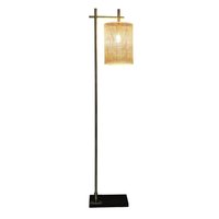 Tatayosi Tall Corner Floor Lamp Standing Light for Living Room Bedroom Office Space Illumination Bamboo Lampshade Floor Lamp Dark brown and Bronze