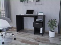 SunJet Desks Modern Computer Desk with Single Drawer Open Storage 43.3inW Worksurface Black Wengue Black Particle Board | E9CVSWJOV1JXJ
