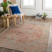 Livabliss Kemer 9 x 12 (ft) Loomed Polyester Red Rectangular Indoor Geometric Oriental Machine washable Area rug | AML2355-81012