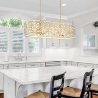 CWI Lighting Belinda 8 -Light Champagne Transitional For Use in Bathrooms, Bedrooms, Dining Rooms, Foyers, Kitchens, Living Rooms Chandelier