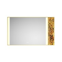 Vacolite 36-in x 60-in Polished Rectangle Dimmable Lighted Fog Free Tilting Bathroom Vanity Mirror ( Natural stone decoration ) | KP36036-BG-TK