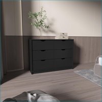 SunJet Dressers Modern Black 4Drawer with Storage Cabinets Wenge Wood one_size | 8D9GTQFJ9N46I